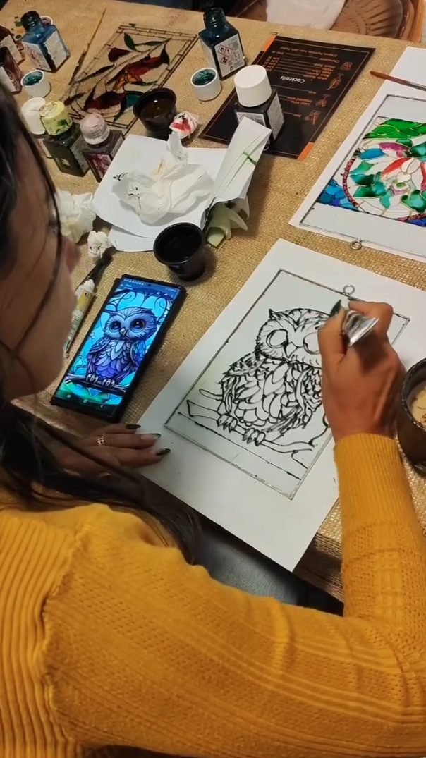 Glass Painting workshop at Gilgamesh for Creative Arts, Jabal Al-Lweibdeh, Amman